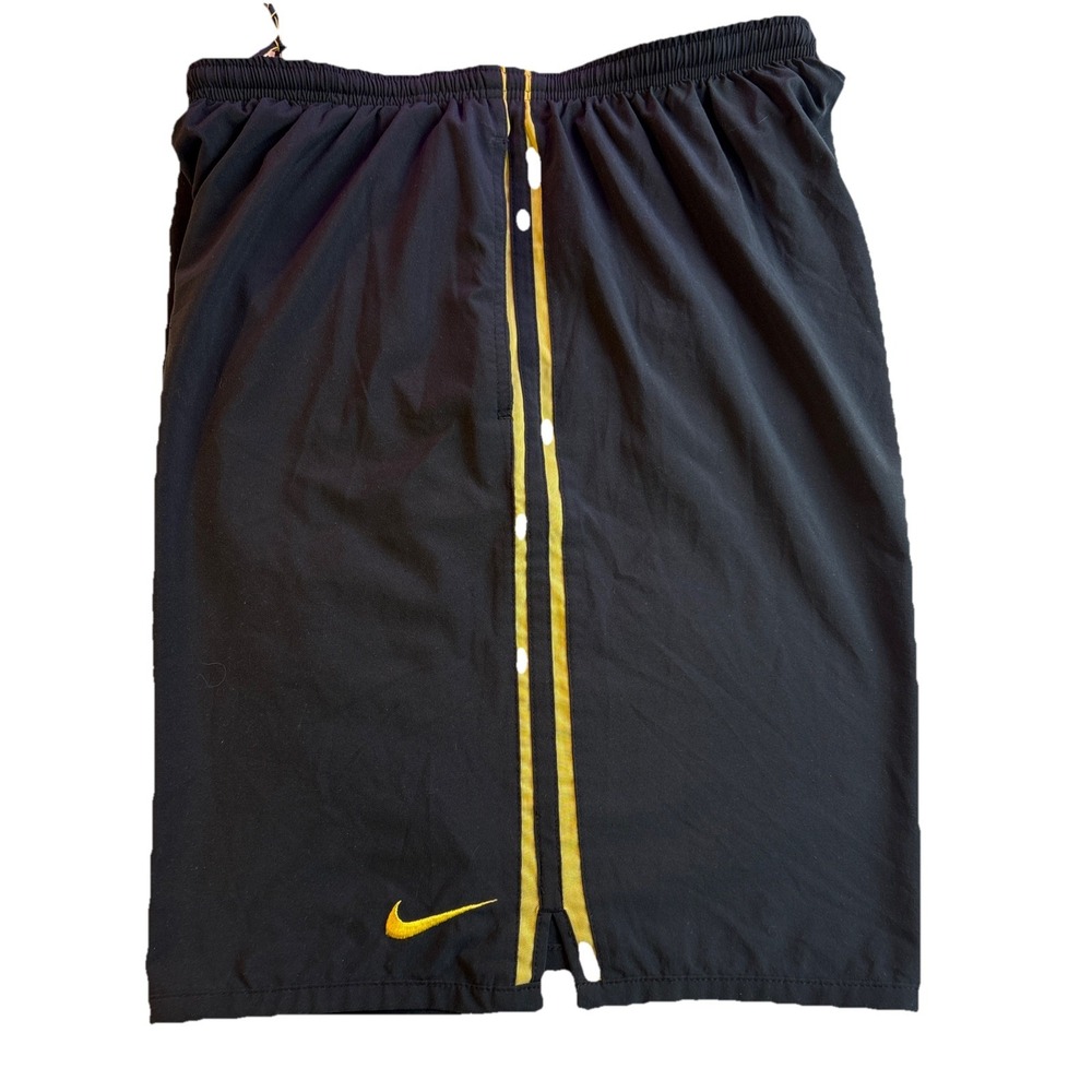 NIKE Livestrong Black/gold Basketball Shorts With Liner Men's‎ LARGE